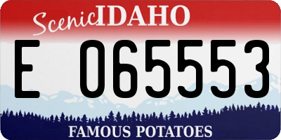 ID license plate E065553