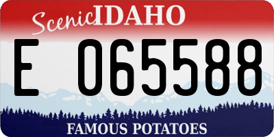 ID license plate E065588