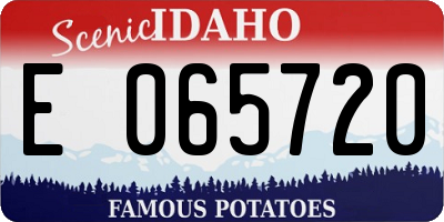 ID license plate E065720