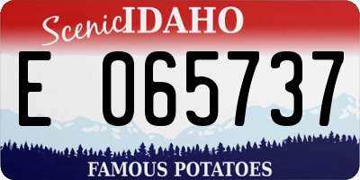 ID license plate E065737