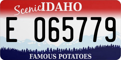 ID license plate E065779