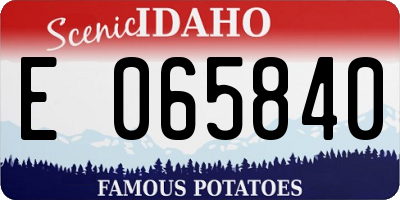 ID license plate E065840