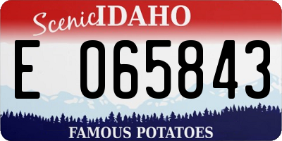 ID license plate E065843