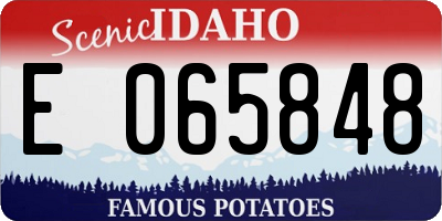 ID license plate E065848