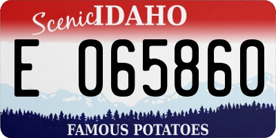 ID license plate E065860