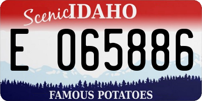 ID license plate E065886