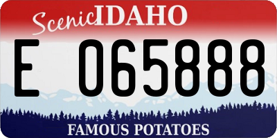 ID license plate E065888