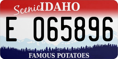 ID license plate E065896