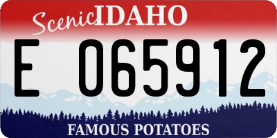 ID license plate E065912