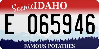 ID license plate E065946