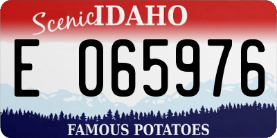 ID license plate E065976