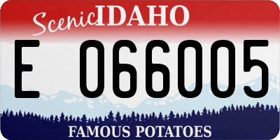 ID license plate E066005