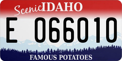 ID license plate E066010