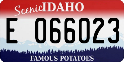 ID license plate E066023