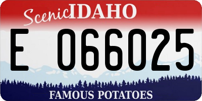ID license plate E066025