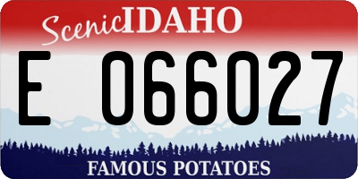 ID license plate E066027