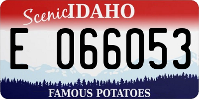 ID license plate E066053