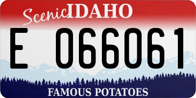 ID license plate E066061