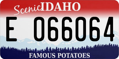 ID license plate E066064