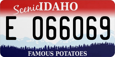 ID license plate E066069