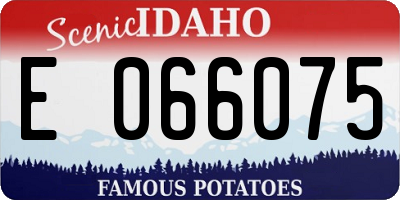 ID license plate E066075