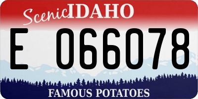 ID license plate E066078
