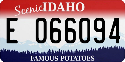 ID license plate E066094