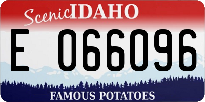 ID license plate E066096