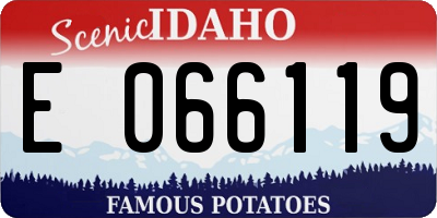 ID license plate E066119