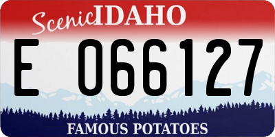 ID license plate E066127