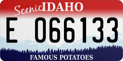 ID license plate E066133