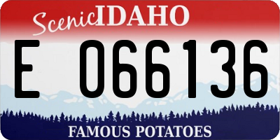 ID license plate E066136