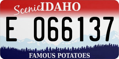 ID license plate E066137
