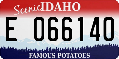 ID license plate E066140