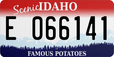 ID license plate E066141