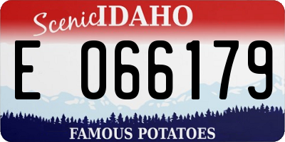 ID license plate E066179