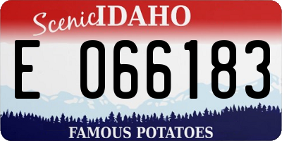 ID license plate E066183