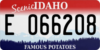 ID license plate E066208