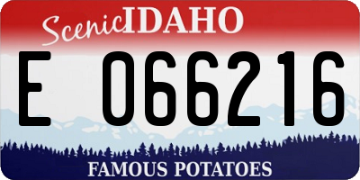ID license plate E066216