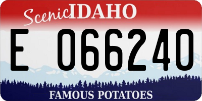 ID license plate E066240