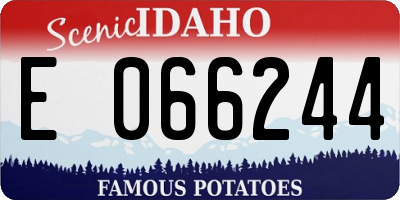 ID license plate E066244