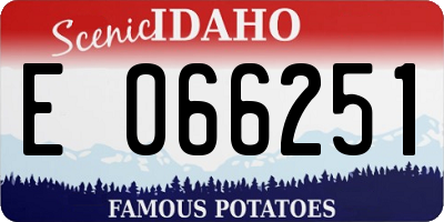 ID license plate E066251