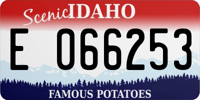 ID license plate E066253