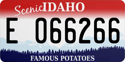 ID license plate E066266