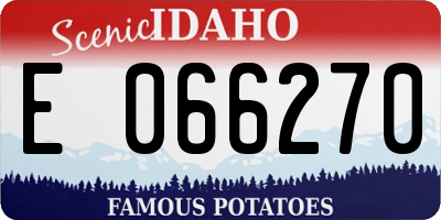 ID license plate E066270