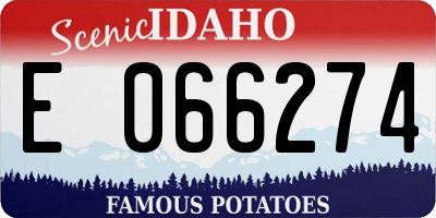 ID license plate E066274