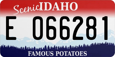 ID license plate E066281