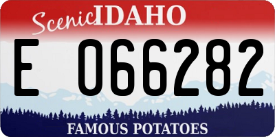 ID license plate E066282