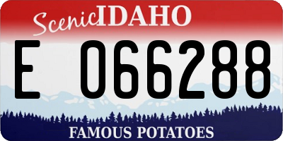 ID license plate E066288