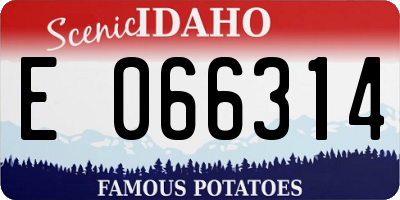 ID license plate E066314